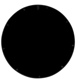 Miroir de jardin Noir 40x2,5 cm Fer Rond utilisation extérieure