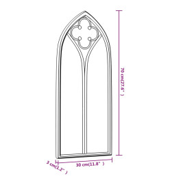 Miroir de jardin Sable 70x30 cm Fer pour utilisation extérieure