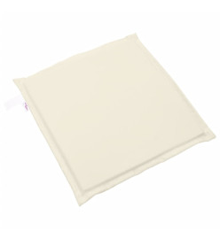 Coussins de siège de jardin lot de 4 crème 45x45x2 cm carré