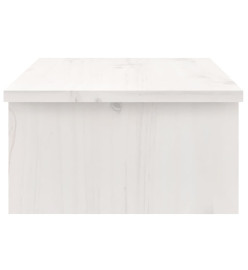 Support de moniteur Blanc 50x27x15 cm Bois de pin solide