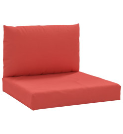 Coussins de palette lot de 2 rouge tissu oxford