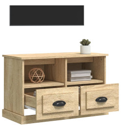 Meuble TV chêne sonoma 80x35x50 cm bois d'ingénierie