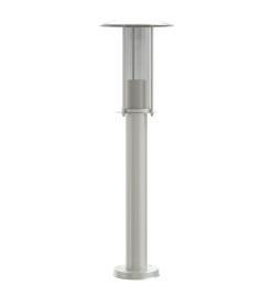 Lampadaires d'extérieur 3 pcs argenté 60 cm acier inoxydable