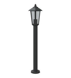 Lampadaires d'extérieur 3 pcs noir 80 cm acier inoxydable