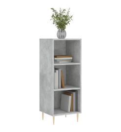 Buffet gris béton 34,5x32,5x90 cm bois d'ingénierie