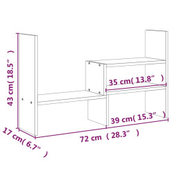 Support pour moniteur Noir (39-72)x17x43 cm Bois de pin solide