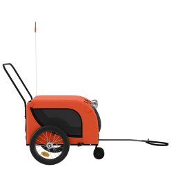 Remorque de vélo pour animaux de compagnie orange et noir