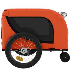 Remorque de vélo pour animaux de compagnie orange et noir