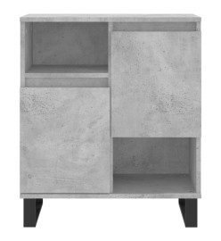 Buffets 2 pcs gris béton bois d'ingénierie