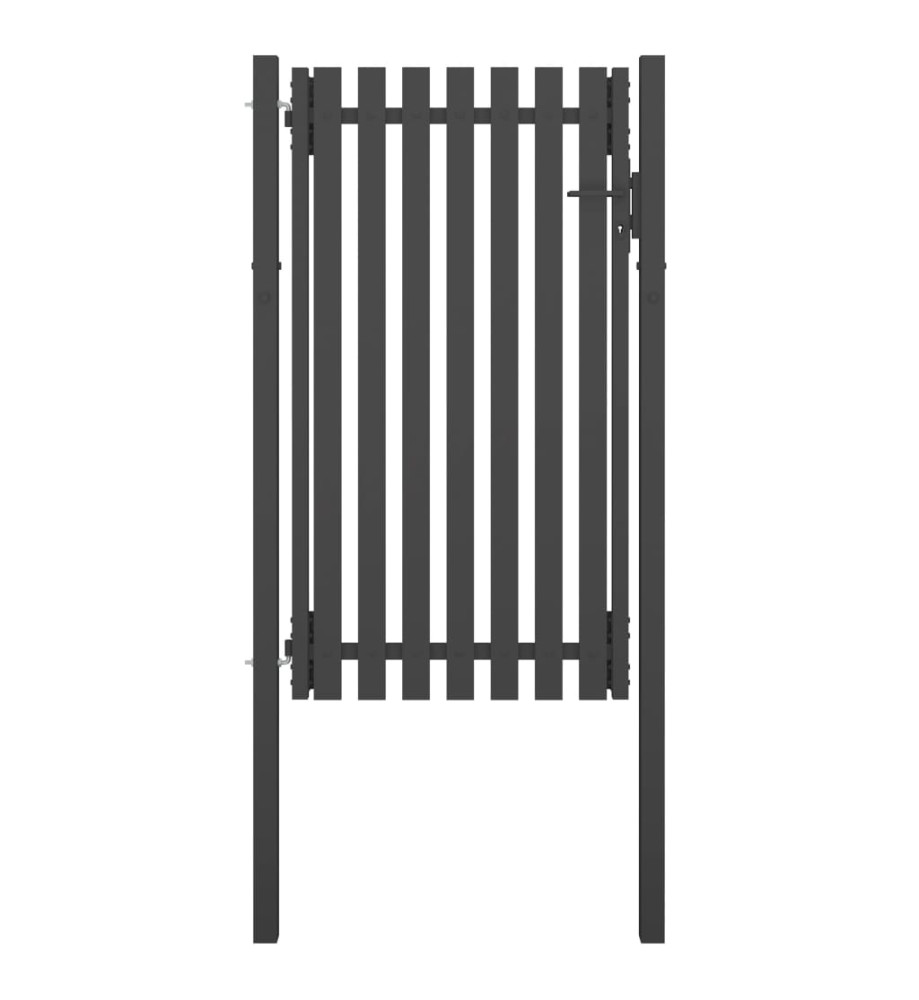 Portail de clôture de jardin Acier 1x2,25 m Anthracite