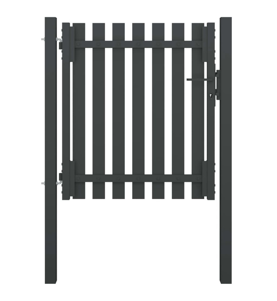 Portail de clôture de jardin Acier 1x1,25 m Anthracite