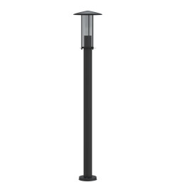 Lampadaires d'extérieur 3 pcs noir 100 cm acier inoxydable