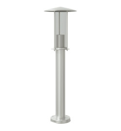 Lampadaire d'extérieur argenté 60 cm acier inoxydable