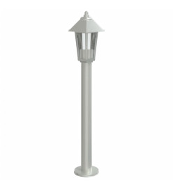 Lampadaires d'extérieur 3 pcs argenté 80 cm acier inoxydable