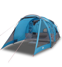 Tente de camping tunnel 4 personnes bleu imperméable