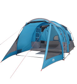 Tente de camping tunnel 4 personnes bleu imperméable