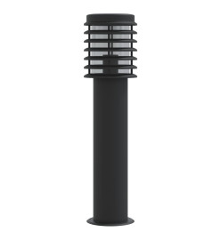 Lampadaire d'extérieur noir 60 cm acier inoxydable