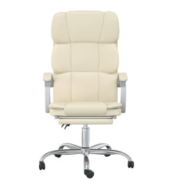 Fauteuil inclinable de bureau Crème Similicuir