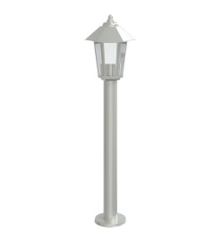 Lampadaire d'extérieur argenté 80 cm acier inoxydable