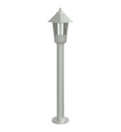 Lampadaire d'extérieur argenté 80 cm acier inoxydable