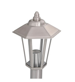 Lampadaire d'extérieur argenté 80 cm acier inoxydable