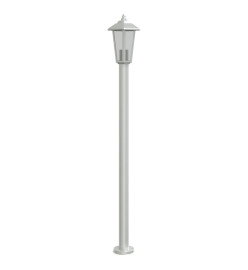 Lampadaire d'extérieur argenté 120 cm acier inoxydable