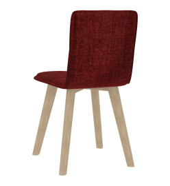 Chaises à manger lot de 4 rouge bordeaux tissu