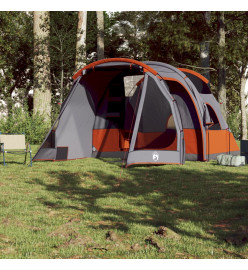 Tente de camping tunnel 4 personnes gris imperméable