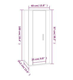 Ensemble de meubles TV 5 pcs Gris béton Bois d'ingénierie