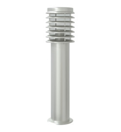 Lampadaire d'extérieur argenté 60 cm acier inoxydable