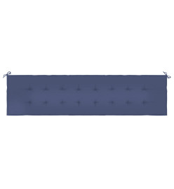 Coussin de banc de jardin bleu marine 200x50x3 cm tissu oxford