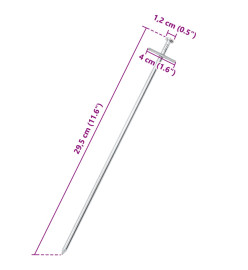 Piquets de tente 24 pcs 29,5 cm Ø6 mm acier galvanisé