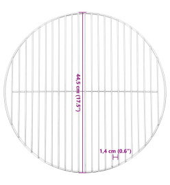 Grille de barbecue ronde Ø44,5 cm acier inoxydable 304