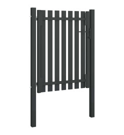 Portail de clôture de jardin Acier 1x1,7 m Anthracite