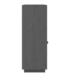 Buffet haut Gris 100x40x108,5 cm Bois massif de pin