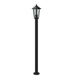 Lampadaire d'extérieur noir 120 cm acier inoxydable