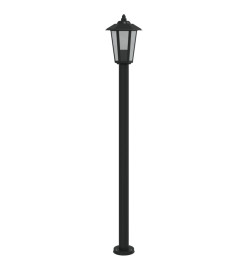 Lampadaire d'extérieur noir 120 cm acier inoxydable