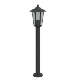 Lampadaire d'extérieur noir 80 cm acier inoxydable