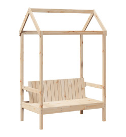 Banc avec toit 117,5x70x176,5 cm bois de pin massif