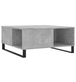 Table basse gris béton 80x80x36,5 cm bois d'ingénierie