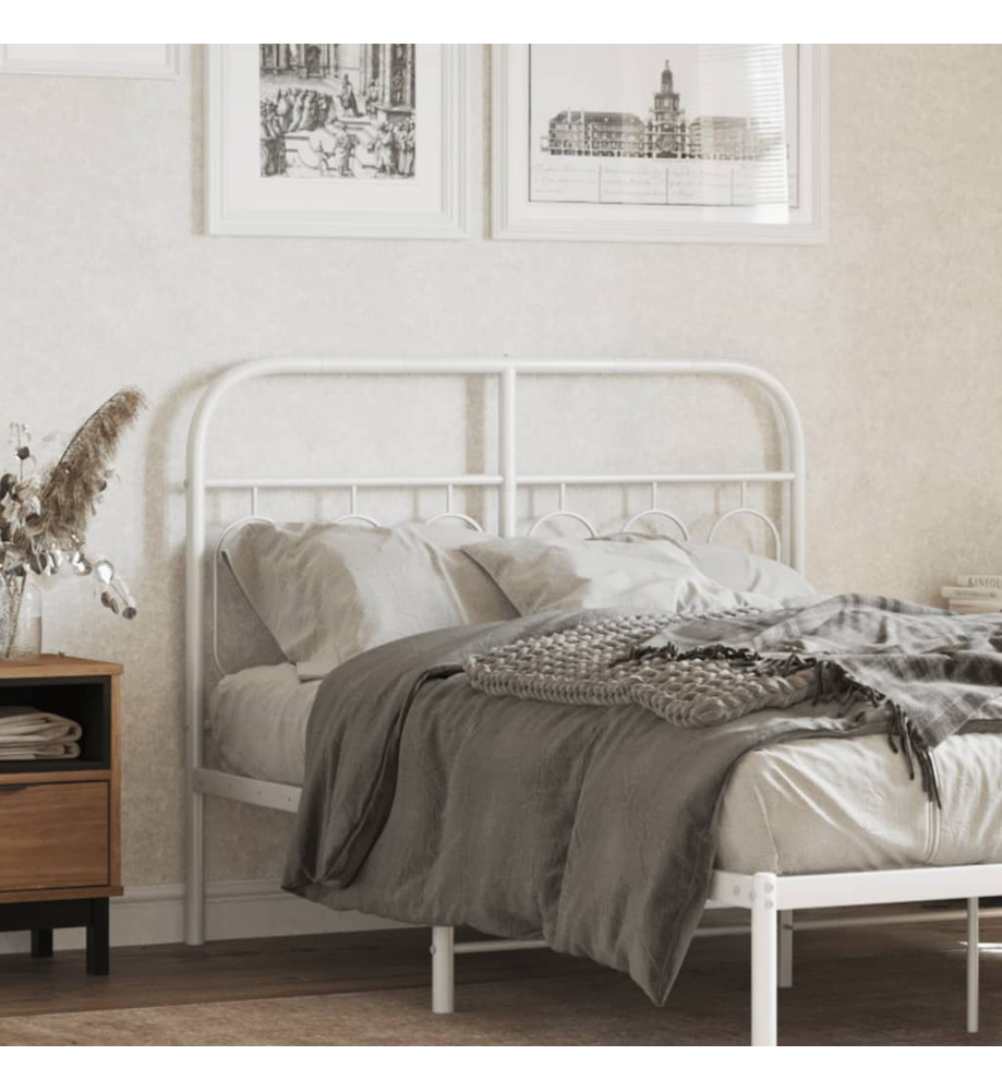 Tête de lit métal blanc 120 cm Tête de lit métal blanc 120 cm