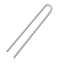 Piquets de tente 12pcs forme de U 41,5 cm Ø12mm acier galvanisé