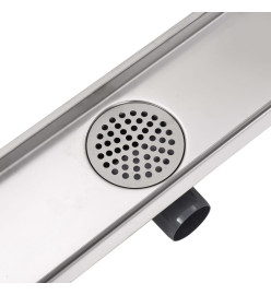 Drain de douche linéaire 530 x 140 mm Acier inoxydable