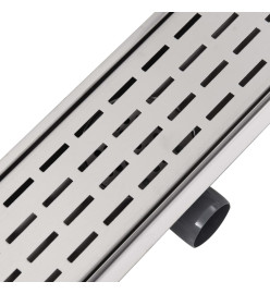 Drain de douche linéaire 530 x 140 mm Acier inoxydable