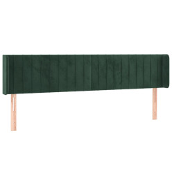 Tête de lit à LED Vert foncé 203x16x78/88 cm Velours