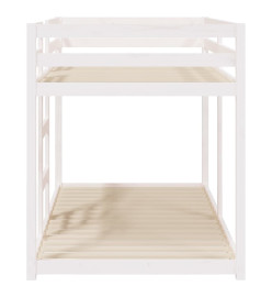 Lit superposé Blanc 90x190 cm Bois de pin massif