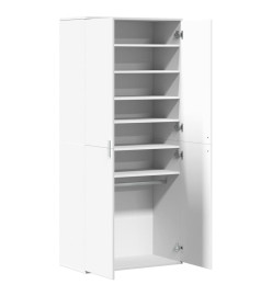 Armoire à chaussures Blanc 80x39x178 cm Bois d'ingénierie