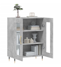 Buffet gris béton 69,5x34x90 cm bois d'ingénierie