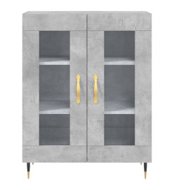 Buffet gris béton 69,5x34x90 cm bois d'ingénierie