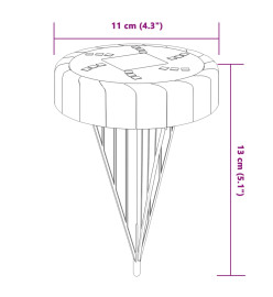 Lampes solaires de sol et piquets de sol extérieur 4 pcs